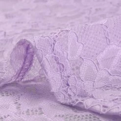 Allegra K Curved Hem Sheer Short Sleeves Floral Lace Top