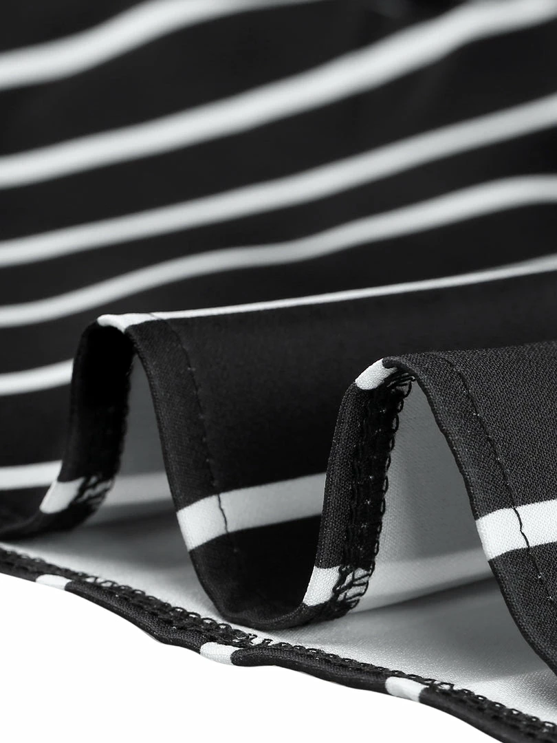 Allegra K Women's Stripes Button Front Elastic Back A Line Midi Skirt 26 Allegra K Women's Stripes Button Front Elastic Back A Line Midi Skirt