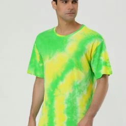 Allegra K Men Summer Tie Dye Tee Short Sleeves Hip Hop Printed T-Shirt 22 Allegra K Men Summer Tie Dye Tee Short Sleeves Hip Hop Printed T-Shirt