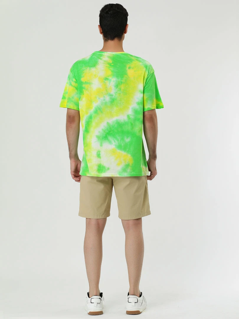 Allegra K Men Summer Tie Dye Tee Short Sleeves Hip Hop Printed T-Shirt 13 Allegra K Men Summer Tie Dye Tee Short Sleeves Hip Hop Printed T-Shirt