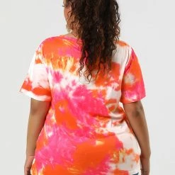 Allegra K Women's Top Short Sleeves V Neck Lightweight Casual Tie Dye T Shirt Tops 20 Allegra K Women's Top Short Sleeves V Neck Lightweight Casual Tie Dye T Shirt Tops