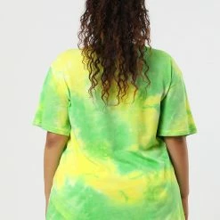 Allegra K Women's Plus Size Tie Dye T Shirts Summer Short Sleeves Casual Tops