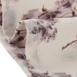 Allegra K Women's Tie V Neck Casual Boho Ruffled 3/4 Sleeve Floral Blouse Tops