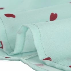 Allegra K Women's Heart Polka Dots Button Up Notched Lapel V Neck Shirt Tops 93 Allegra K Women's Heart Polka Dots Button Up Notched Lapel V Neck Shirt Tops