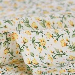 Allegra K Floral Print Square Neck Long Sleeves Tie Waist Blouse Women