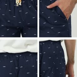 Allegra K Men's Summer Swim Elastic Waistband Drawstring Pockets Patterned Beach Board Shorts