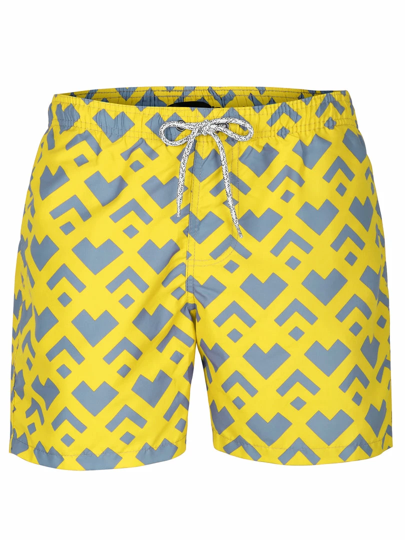 Allegra K Men's Summer Swim Elastic Waist Drawstring Pattern Beach Board Shorts With Mesh Lining 10 Allegra K Men's Summer Swim Elastic Waist Drawstring Pattern Beach Board Shorts With Mesh Lining