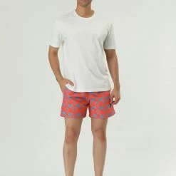 Allegra K Men's Summer Swim Elastic Waist Drawstring Pattern Beach Board Shorts With Mesh Lining 18 Allegra K Men's Summer Swim Elastic Waist Drawstring Pattern Beach Board Shorts With Mesh Lining