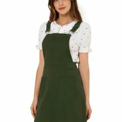 Allegra K Women's Adjustable Strap Above Knee Suspender Dress