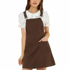 Allegra K Women's Adjustable Strap Above Knee Suspender Dress