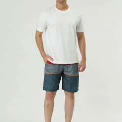 Allegra K Men's Summer Swim Shorts Elastic Waist Drawstring Color Block Striped Board Shorts 35 Allegra K Men's Summer Swim Shorts Elastic Waist Drawstring Color Block Striped Board Shorts