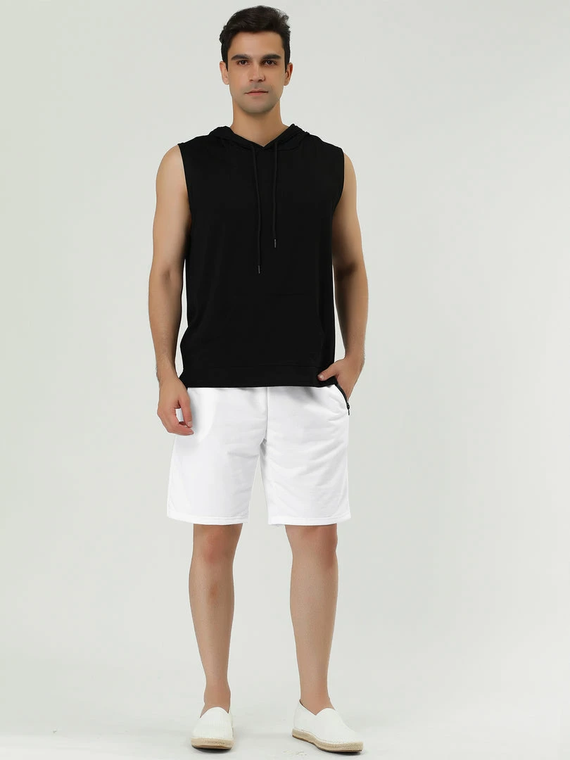 Allegra K Men's Training Drawstring Waist Color Block Zipper Pockets Jogging Board Shorts 30 Allegra K Men's Training Drawstring Waist Color Block Zipper Pockets Jogging Board Shorts