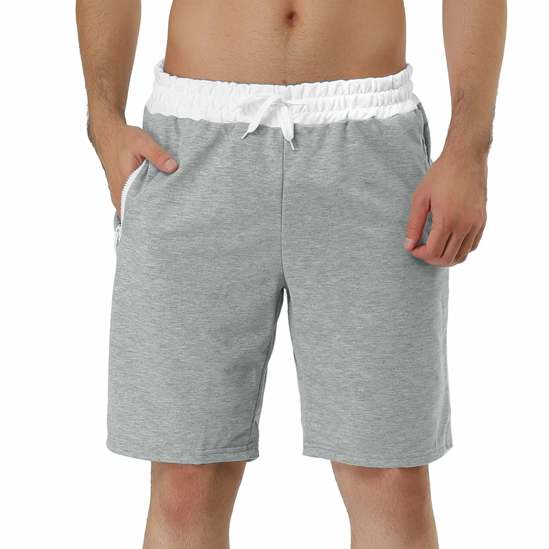Allegra K Men's Training Drawstring Waist Color Block Zipper Pockets Jogging Board Shorts 22 Allegra K Men's Training Drawstring Waist Color Block Zipper Pockets Jogging Board Shorts