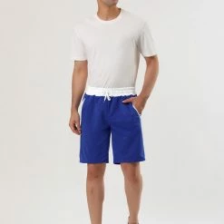 Allegra K Men's Training Drawstring Waist Color Block Zipper Pockets Jogging Board Shorts 49 Allegra K Men's Training Drawstring Waist Color Block Zipper Pockets Jogging Board Shorts