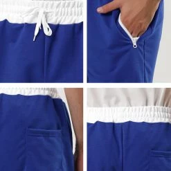 Allegra K Men's Training Drawstring Waist Color Block Zipper Pockets Jogging Board Shorts 51 Allegra K Men's Training Drawstring Waist Color Block Zipper Pockets Jogging Board Shorts