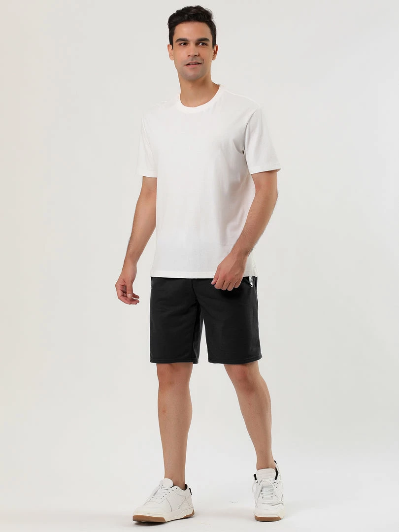 Allegra K Men's Training Drawstring Waist Color Block Zipper Pockets Jogging Board Shorts 12 Allegra K Men's Training Drawstring Waist Color Block Zipper Pockets Jogging Board Shorts