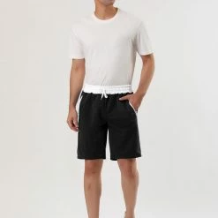 Allegra K Men's Training Drawstring Waist Color Block Zipper Pockets Jogging Board Shorts 43 Allegra K Men's Training Drawstring Waist Color Block Zipper Pockets Jogging Board Shorts