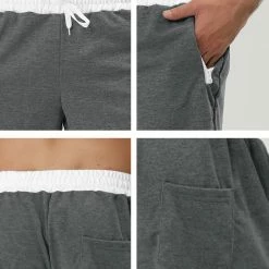 Allegra K Men's Training Drawstring Waist Color Block Zipper Pockets Jogging Board Shorts 39 Allegra K Men's Training Drawstring Waist Color Block Zipper Pockets Jogging Board Shorts