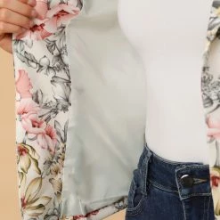 Women Allegra K Notched Lapel Open Front Blazer In Floral Print 79 Women Allegra K Notched Lapel Open Front Blazer In Floral Print