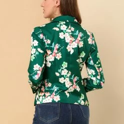 Women Allegra K Notched Lapel Open Front Blazer In Floral Print 66 Women Allegra K Notched Lapel Open Front Blazer In Floral Print