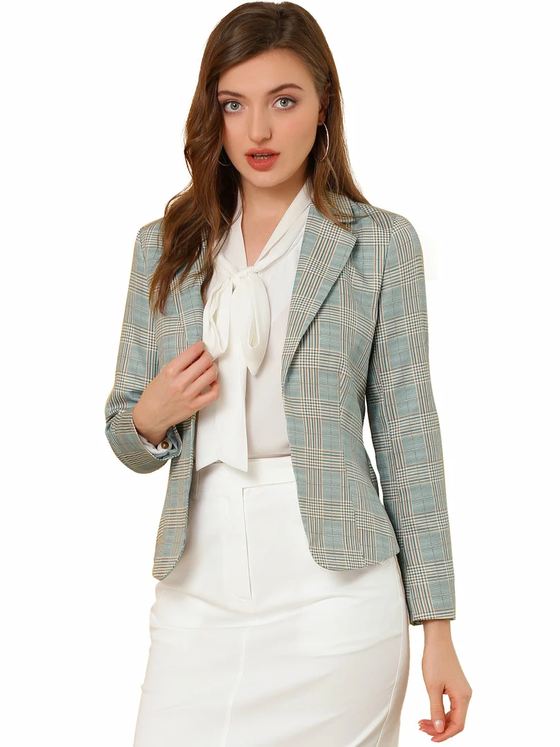 Women Allegra K Notched Lapel Open Front Blazer In Floral Print 4 Women Allegra K Notched Lapel Open Front Blazer In Floral Print
