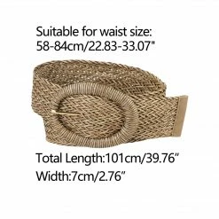 Allegra K Womens Woven Belts Wide Waist Belts For Dress Decor Adjustable Accessories