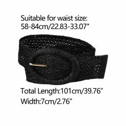 Allegra K Womens Woven Belts Wide Waist Belts For Dress Decor Adjustable Accessories