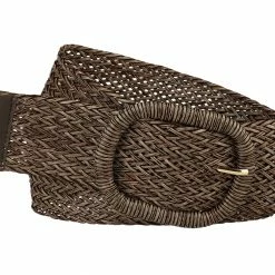 Allegra K Women Wide Waist Belts Braided Woven Belts For Dress Chunky Buckle Accessories
