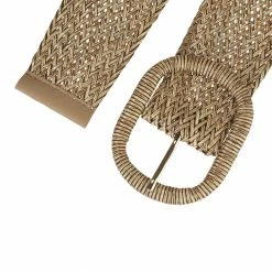 Allegra K Women Wide Waist Belts Braided Woven Belts For Dress Chunky Buckle Accessories