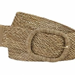 Allegra K Women Wide Waist Belts Braided Woven Belts For Dress Chunky Buckle Accessories