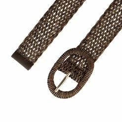 Allegra K Womens Skinny Waist Belts Braided Woven Belts For Dress Metal Buckle