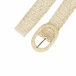 Allegra K Womens Skinny Waist Belts Braided Woven Belts For Dress Metal Buckle