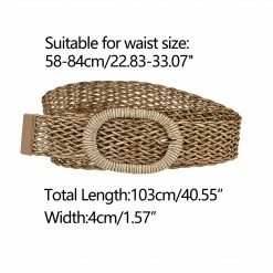 Allegra K Womens Skinny Waist Belts Braided Woven Belts For Dress Metal Buckle