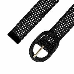 Allegra K Womens Skinny Waist Belts Braided Woven Belts For Dress Metal Buckle