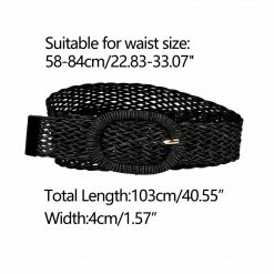 Allegra K Womens Skinny Waist Belts Braided Woven Belts For Dress Metal Buckle