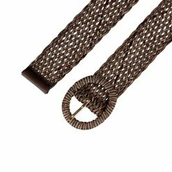 Allegra K Accessories Womens Skinny Waist Belts Braided Belts For Dress Round Metal Buckle Adjustable