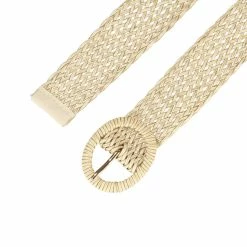 Allegra K Accessories Womens Skinny Waist Belts Braided Belts For Dress Round Metal Buckle Adjustable