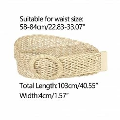 Allegra K Accessories Womens Skinny Waist Belts Braided Belts For Dress Round Metal Buckle Adjustable