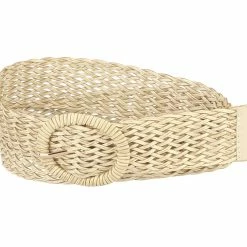 Allegra K Accessories Womens Skinny Waist Belts Braided Belts For Dress Round Metal Buckle Adjustable