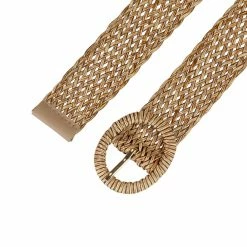 Allegra K Accessories Womens Skinny Waist Belts Braided Belts For Dress Round Metal Buckle Adjustable