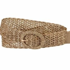 Allegra K Accessories Womens Skinny Waist Belts Braided Belts For Dress Round Metal Buckle Adjustable