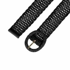 Allegra K Accessories Womens Skinny Waist Belts Braided Belts For Dress Round Metal Buckle Adjustable