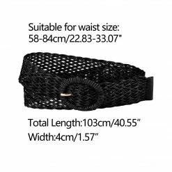 Allegra K Accessories Womens Skinny Waist Belts Braided Belts For Dress Round Metal Buckle Adjustable