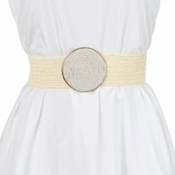 Allegra K Womens Elastic Wide Waist Belts Braided Belts For Dress Hook Buckle 13 Allegra K Womens Elastic Wide Waist Belts Braided Belts For Dress Hook Buckle