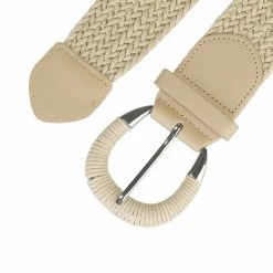 Allegra K Woven Waist Belts Wide Braided Belts For Women Dress Metal Buckle Accessories