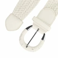 Allegra K Woven Waist Belts Wide Braided Belts For Women Dress Metal Buckle Accessories