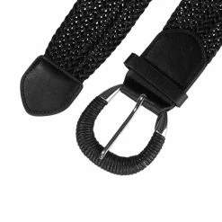 Allegra K Woven Waist Belts Wide Braided Belts For Women Dress Metal Buckle Accessories