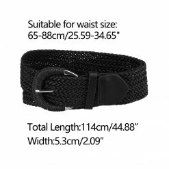 Allegra K Woven Waist Belts Wide Braided Belts For Women Dress Metal Buckle Accessories