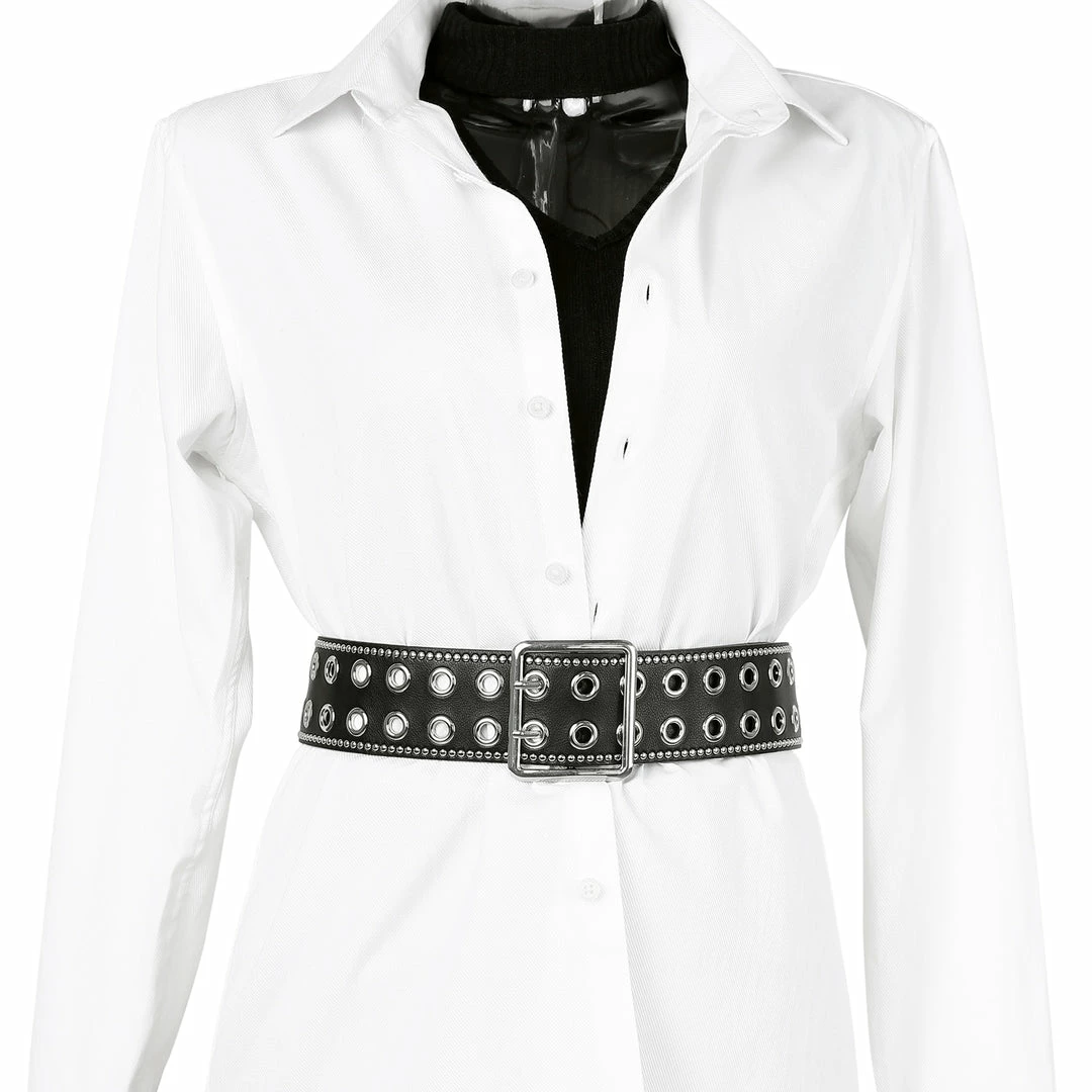 Allegra K Accessories Womens Grommet Wide Waist Belt For Dresses Metal Pin Buckle 7 Allegra K Accessories Womens Grommet Wide Waist Belt For Dresses Metal Pin Buckle