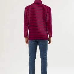 Allegra K Men's Casual Winter Striped Turtleneck Long Sleeves Pullover Hip Hop T-shirt